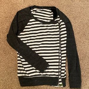 Tart side zip moto sweater
